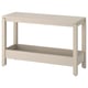 HAVSTA konsolbord i beige; Enkel, rustik design med furu, rektangulär topp och nedre hylla.