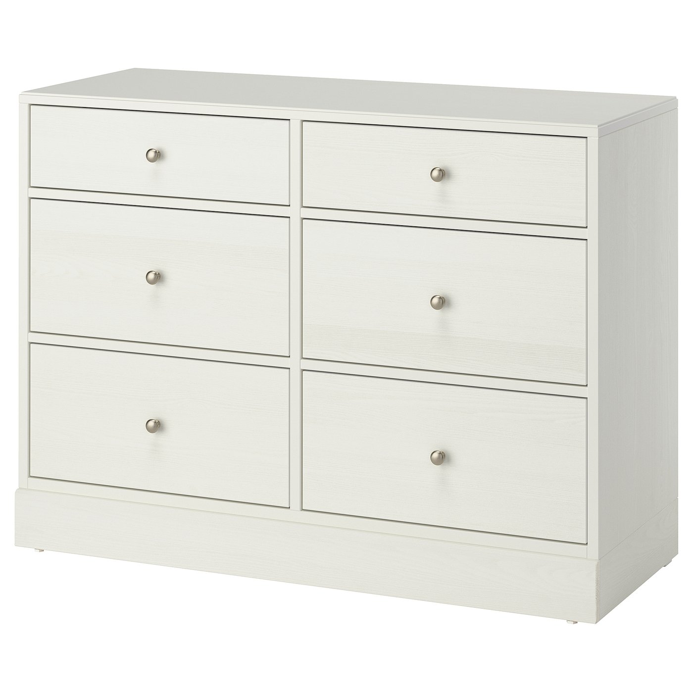 IKEA HAVSTA byrå med 6 lådor, vit, 121x47x89 cm