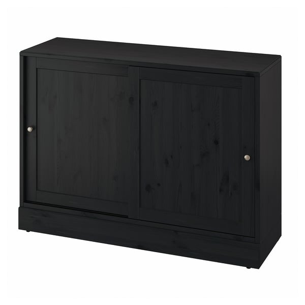 HAVSTA Sideboard grunddel - svart 121x47x89 cm