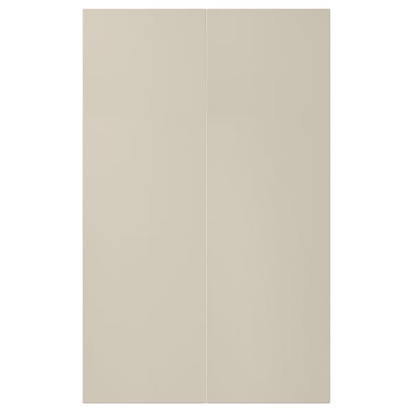 HAVSTORP Dörr för bänkhörnskåp, 2 delar - beige 25x80 cm