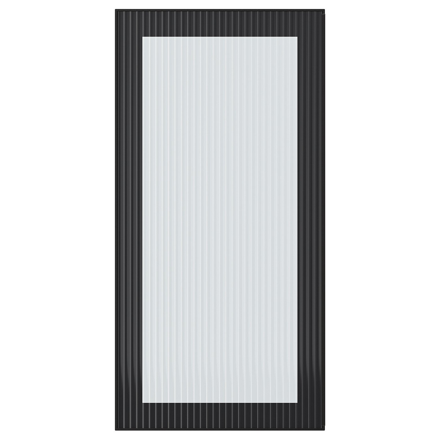 IKEA HEJSTA vitrindörr, antracit/räfflat glas, 40x80 cm