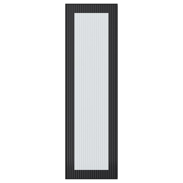 HEJSTA Vitrindörr - antracit/räfflat glas 30x100 cm