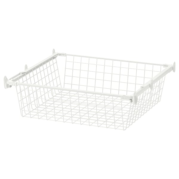 HJÄLPA Trådback med utdragsskena - vit 60x55 cm