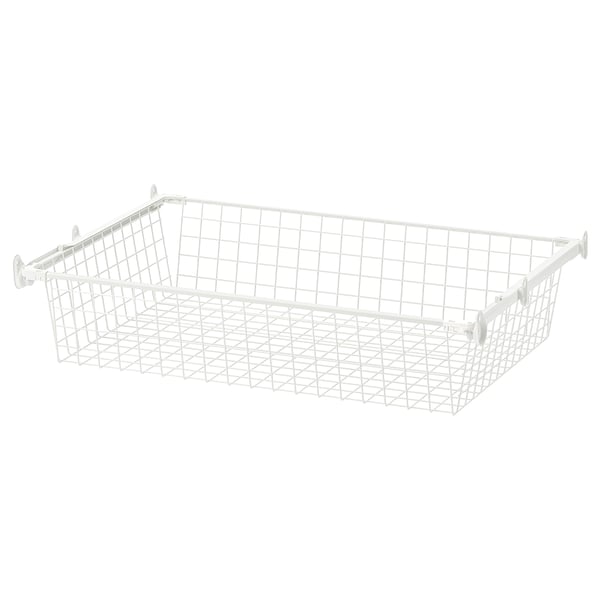 HJÄLPA Trådback med utdragsskena - vit 80x55 cm