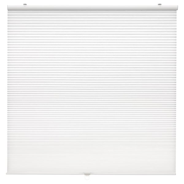 HOPPVALS Plisségardin, dubbel - vit 140x155 cm