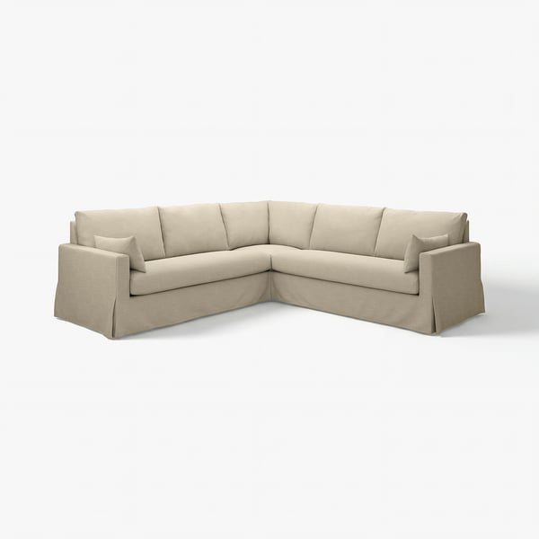 HYLTARP Klädsel till hörnsoffa, 4-sits, Hemmesta ljusbeige