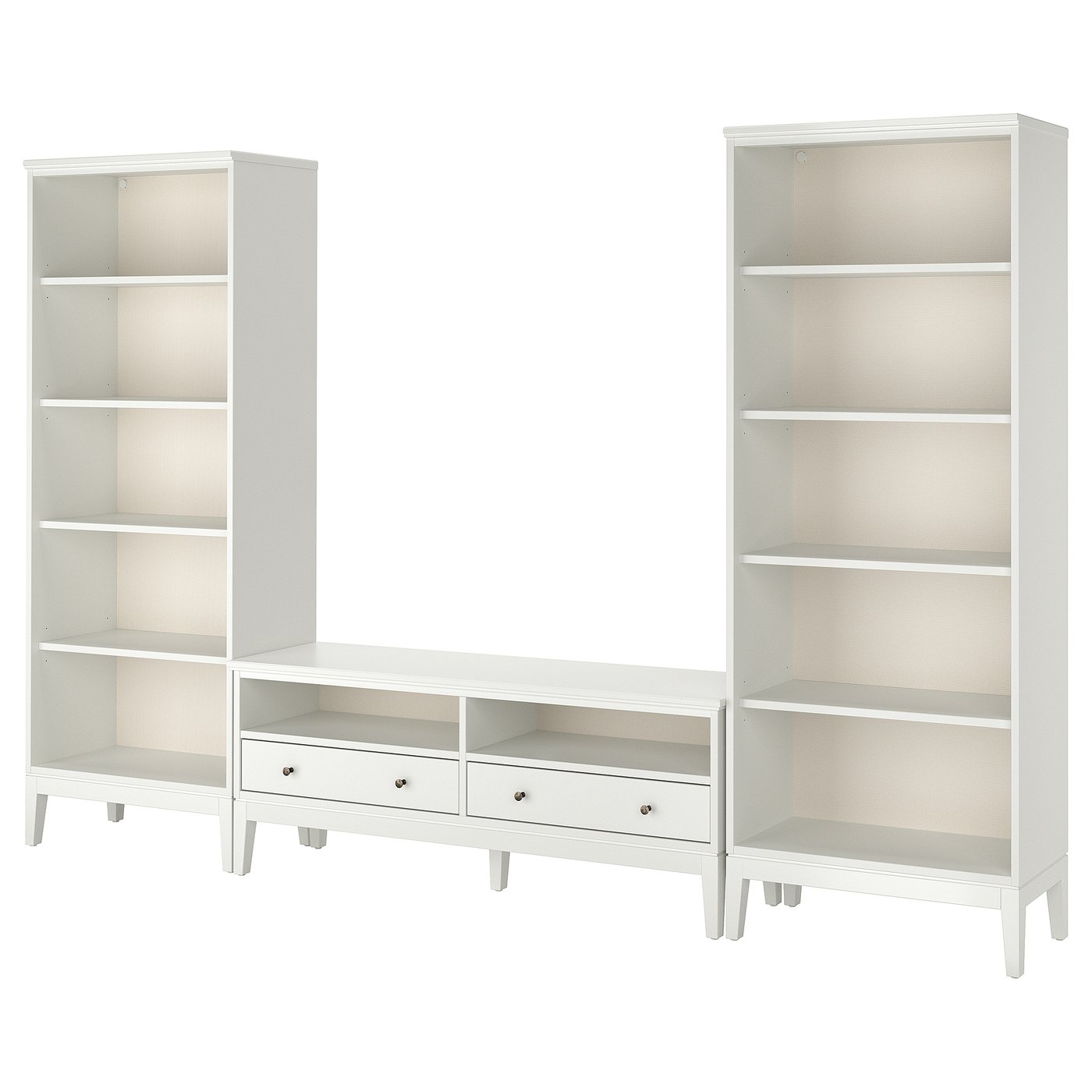 IKEA IDANÄS tv-möbel, kombination, vit, 325x40x211 cm