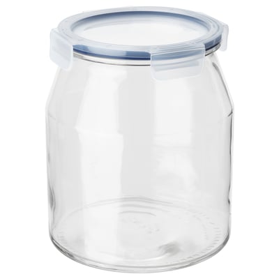 IKEA 365+ Burk med lock, glas/plast, 3.3 l