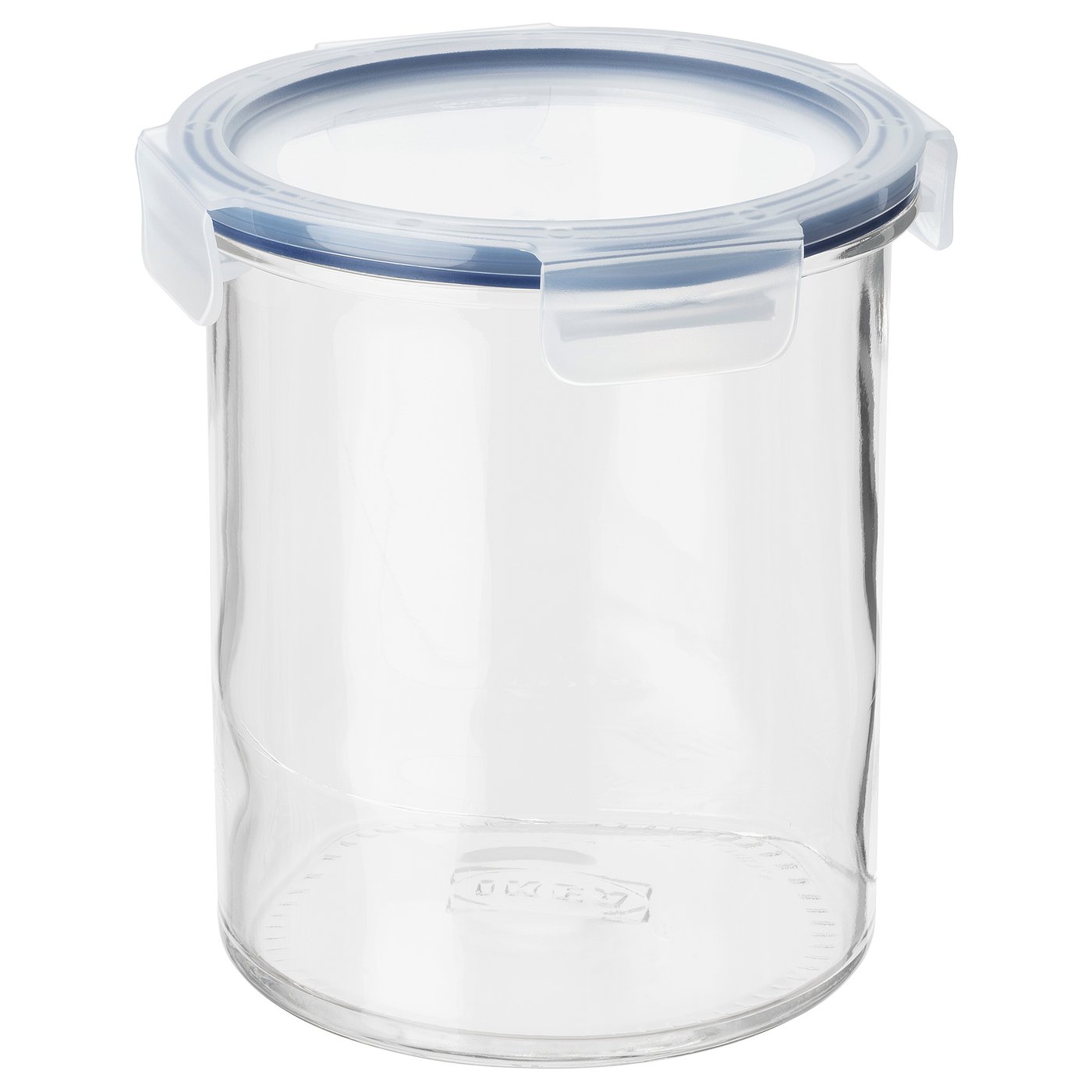 IKEA 365+ burk med lock, glas/plast, 1.7 l