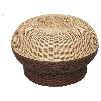 IKEA PS 2026 Fotpall med förvaring, rotting brunröd