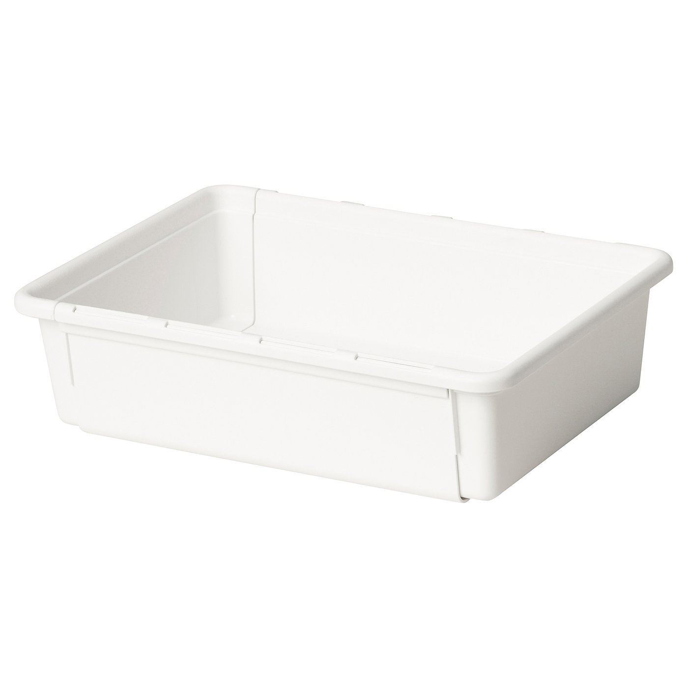 IKEA KACKLA justerbar låda, vit, 25-38x19 cm
