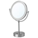 KAITUM rund spegel i rostfritt stål med justerbart ljus, perfekt för makeup.