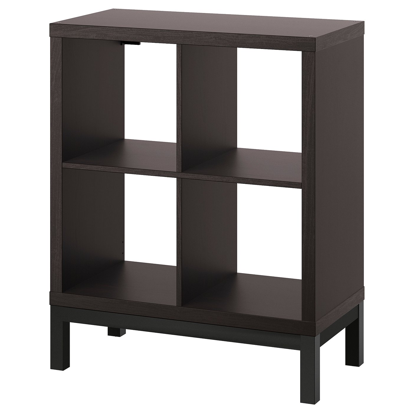 IKEA KALLAX hylla med underrede, svartbrun/svart, 77x94 cm