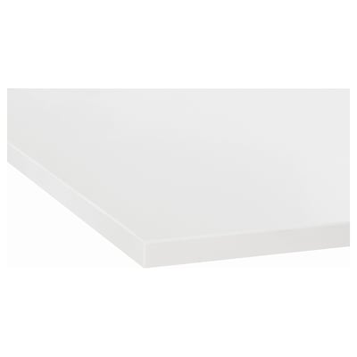 KASKER bänkskiva i vit kvarts, elegant rektangulär design, slät yta.