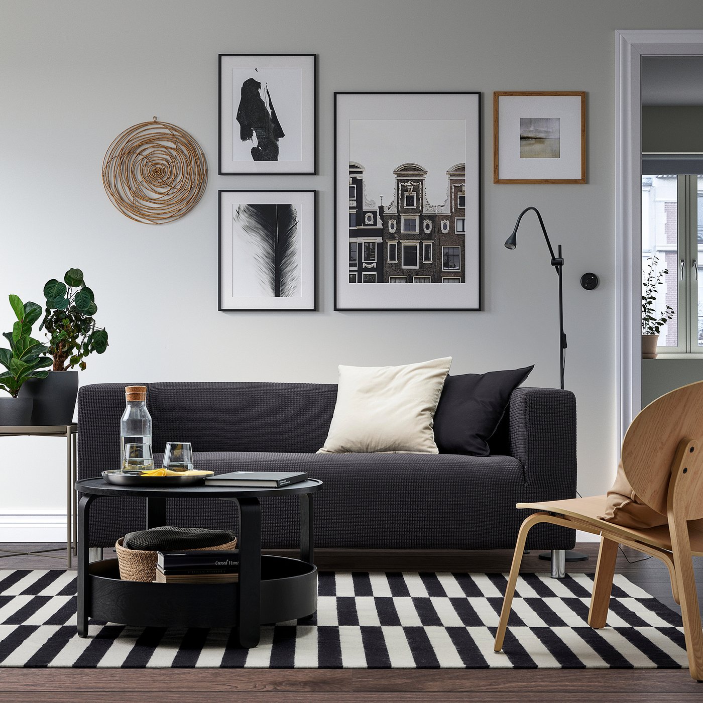 IKEA KLIPPAN 2-sitssoffa, vansbro svart