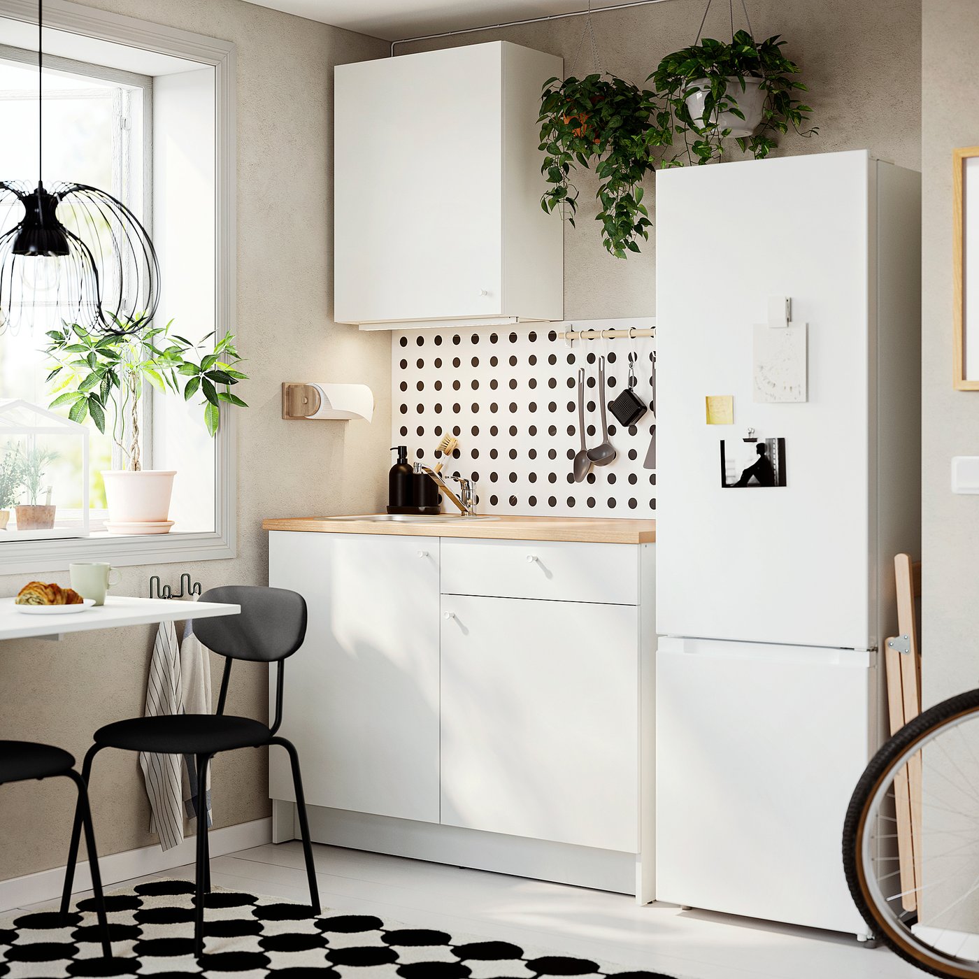 IKEA KNOXHULT kök, vit, 120x61x220 cm