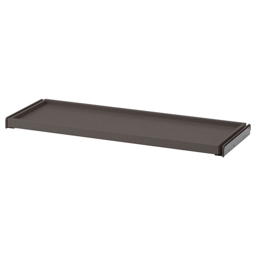 KOMPLEMENT Utdragbart hyllplan - mörkgrå 100x35 cm