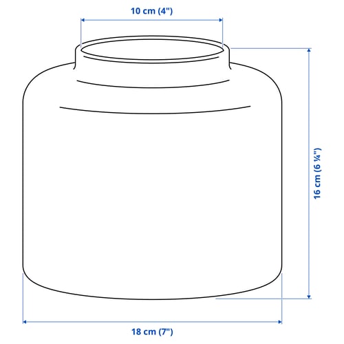 Illustration med mått för produkten: KONSTFULL.