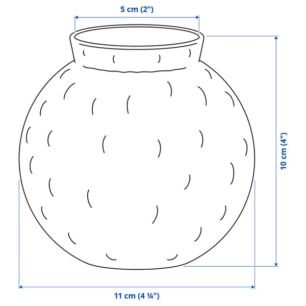 Illustration med mått för produkten: KONSTFULL.
