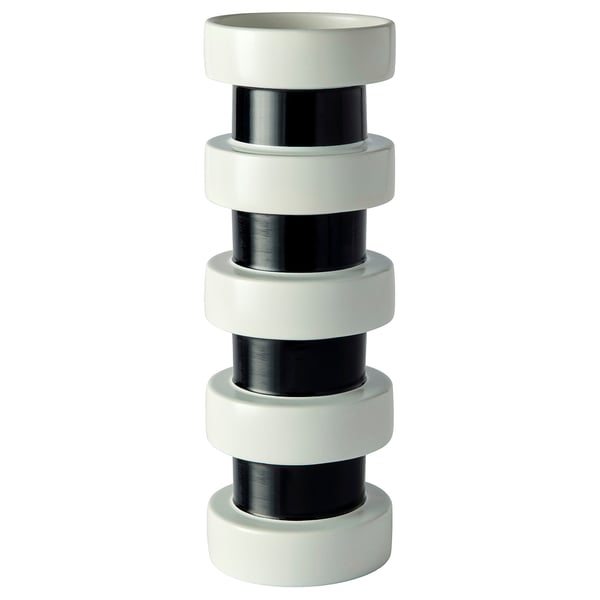 KONSTRUNDA vitrandig keramisk vas, modern rustik design.