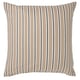 KORALLBUSKE dyna, beige/antracit/vita ränder, fyrkantig jute-bomullsblandning.