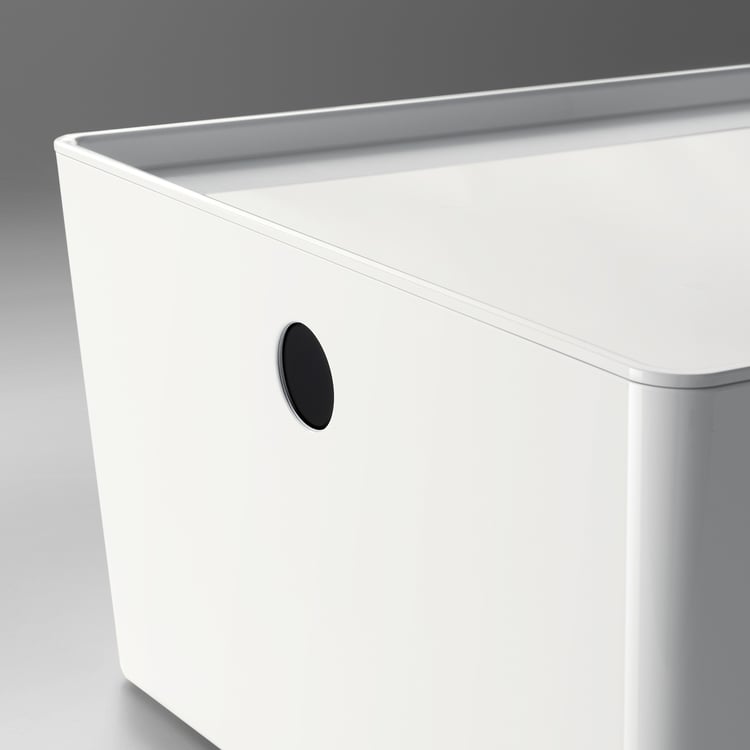 KUGGIS låda med lock, vit, 37x54x21 cm - IKEA