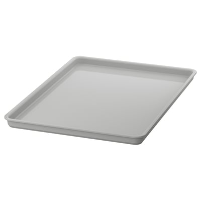 Ett KUGGIS plastlock, vitt, rektangulärt, med slät design.