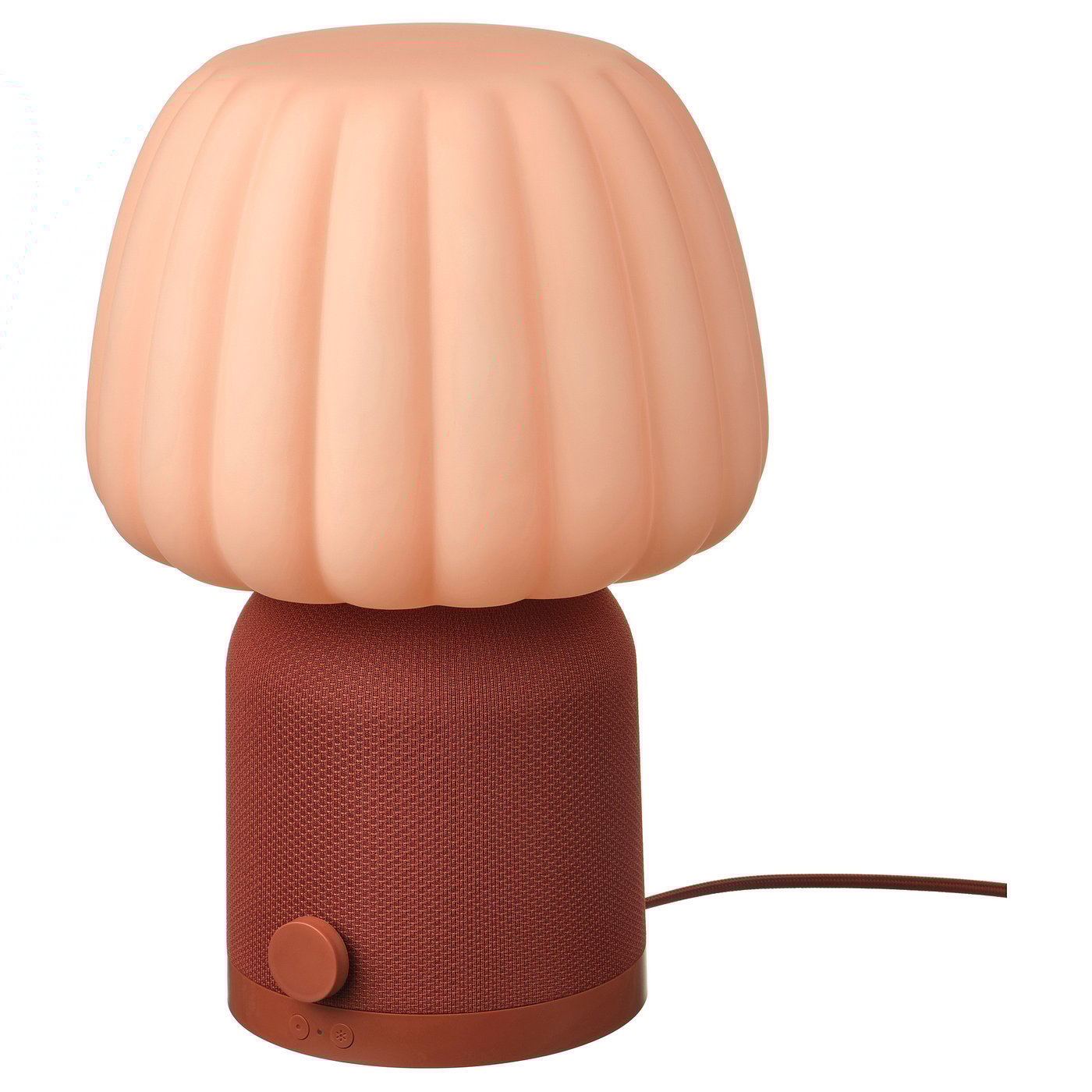 IKEA KULGLASS Bluetooth-högtalare med lampa, röd brun/rosa