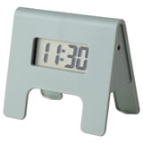 Grågrön digital väckarklocka KUPONG, återvunnen plast, snygg design.