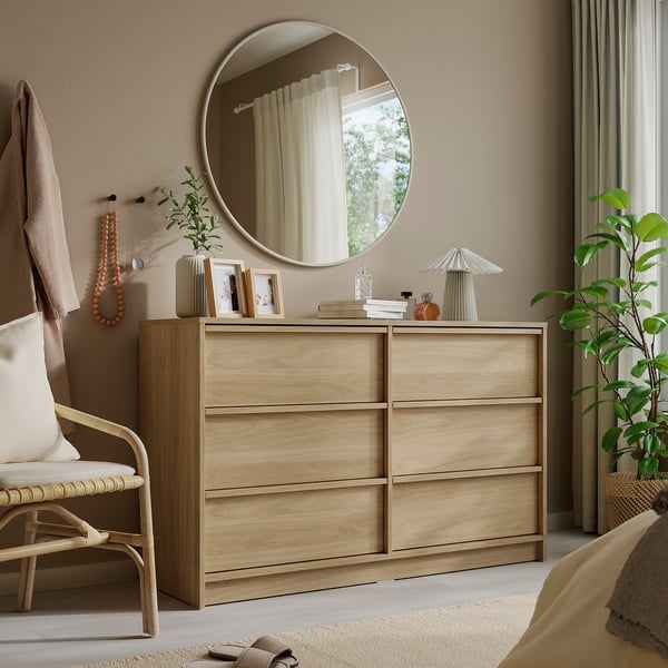 KVALMSÖ Spegel, beige, 90 cm