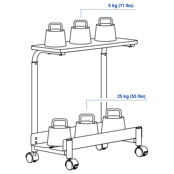 Illustration med mått för produkten: LÅNESPELARE.