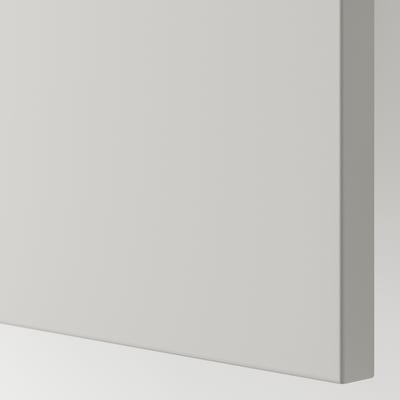 LAPPVIKEN grå förvaringsdörr; elegant, modern design; pappersfolie och plast; rektangulär.