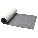 Grå upprullade filtpaneler, återvunnen polyester, texturerade, gör-det-själv-skjutdörrar.