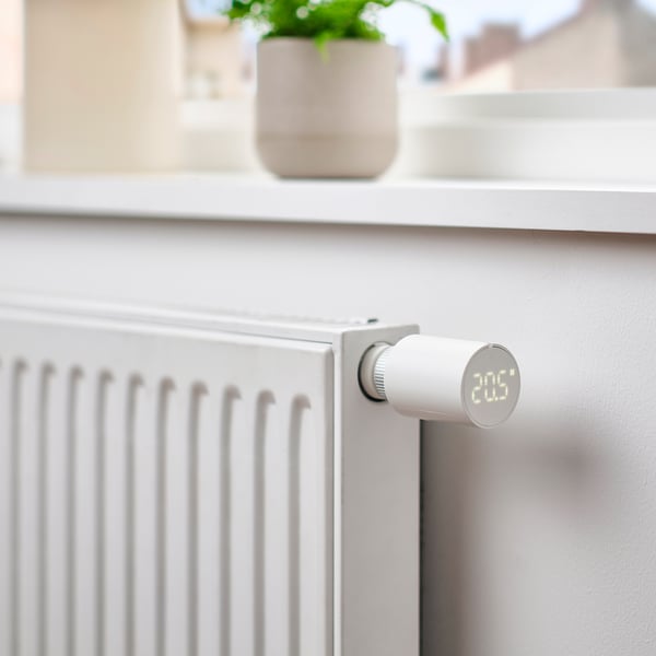 LILJEBAGGE Termostat för element, vit/smart
