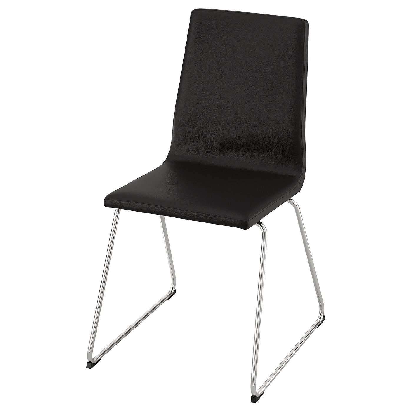 IKEA LILLÅNÄS stol, förkromad/bomstad svart