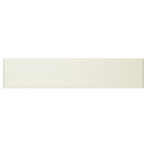 Hyllan LILLBYN är en ljusbeige, rektangulär fiberplatta med ett enkelt och rent utseende.