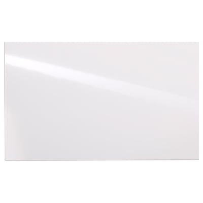 Vit rektangulär möbelpanel. Modern minimalistisk design. Tillverkad av träfiberskiva, polyester och akrylfärg.