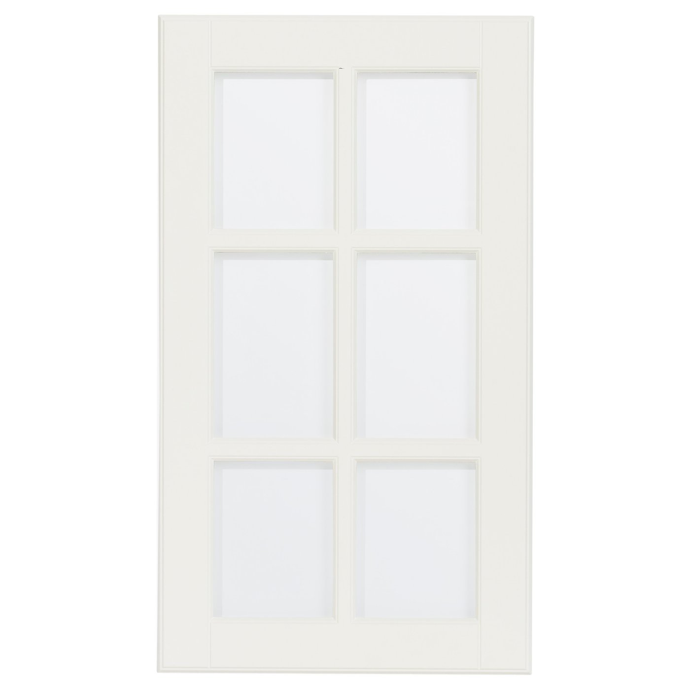 LILLBYN Vitrindörr - off-white 30x70 cm