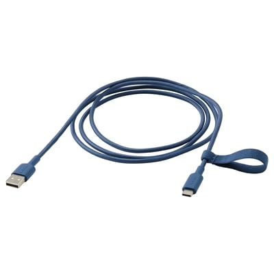 LILLHULT USB-A till USB-C, blå, 1.5 m