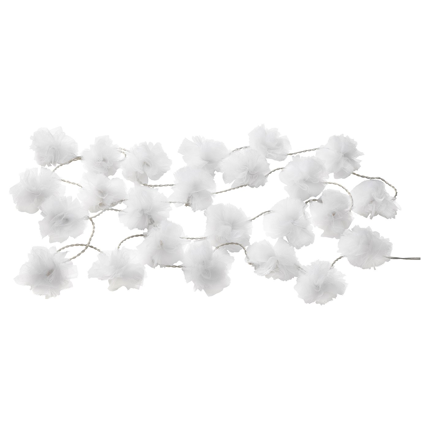 IKEA LIVSÅR LED ljusslinga med 24 ljus, inomhus/tyll vit