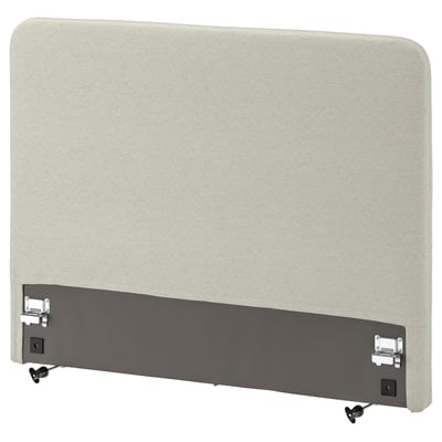 LJUSFJÄLLET Sänggavel, Knisa ljusbeige, 120 cm