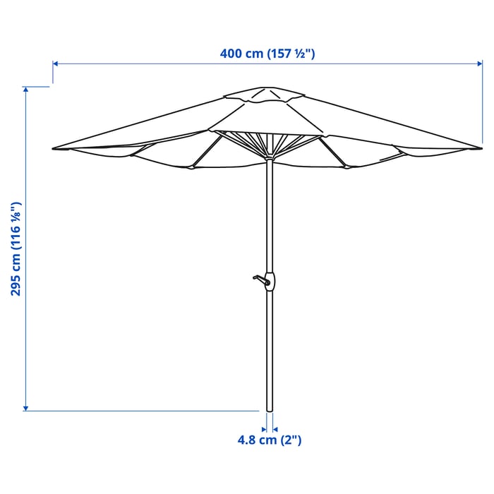 LJUSTERÖ Parasoll, beige IKEA