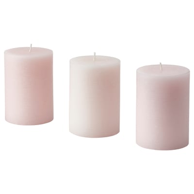 LUGNARE Blockljus med doft, Jasmin/rosa, 30 tim.