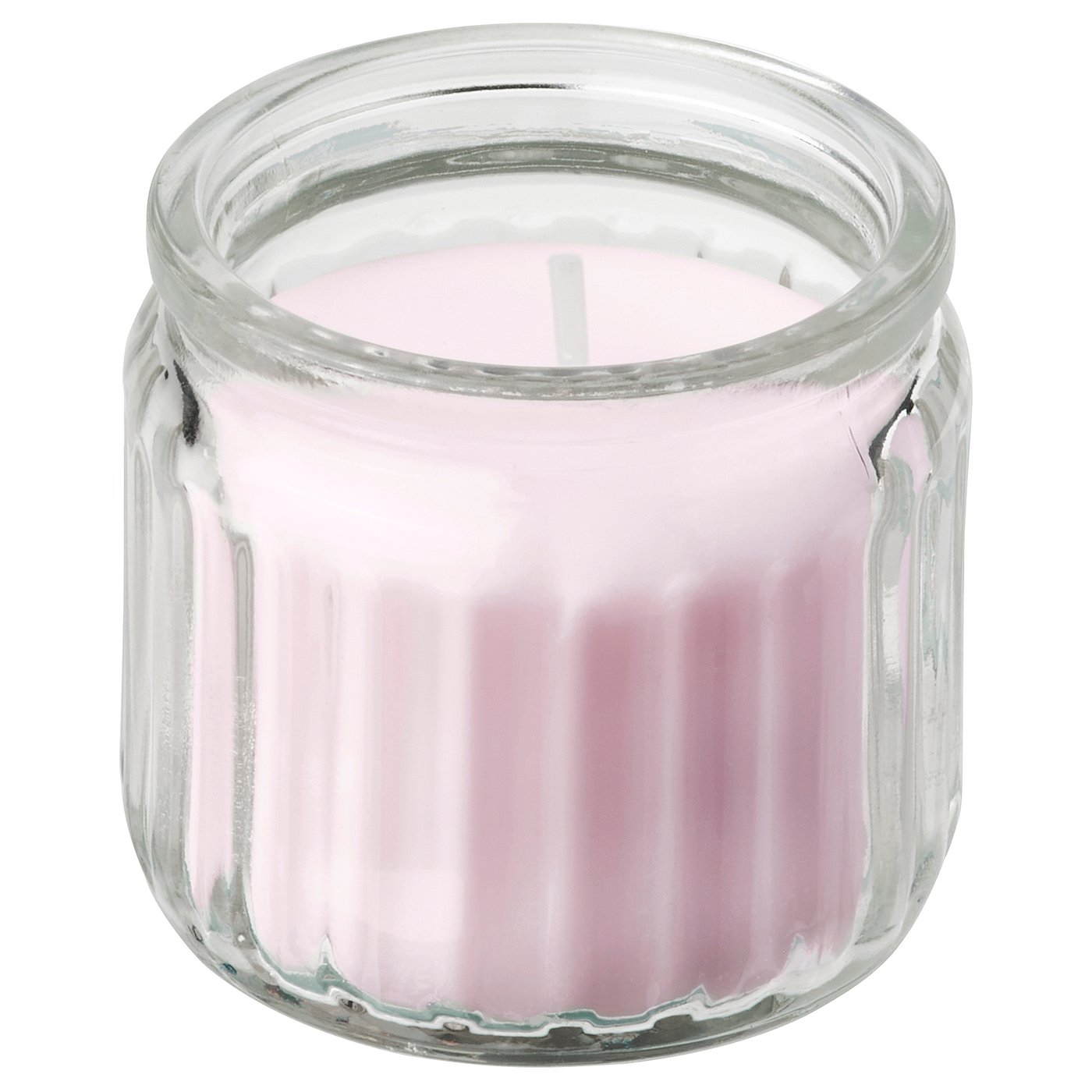 IKEA LUGNARE doftljus i glas, jasmin/rosa, 12 tim.