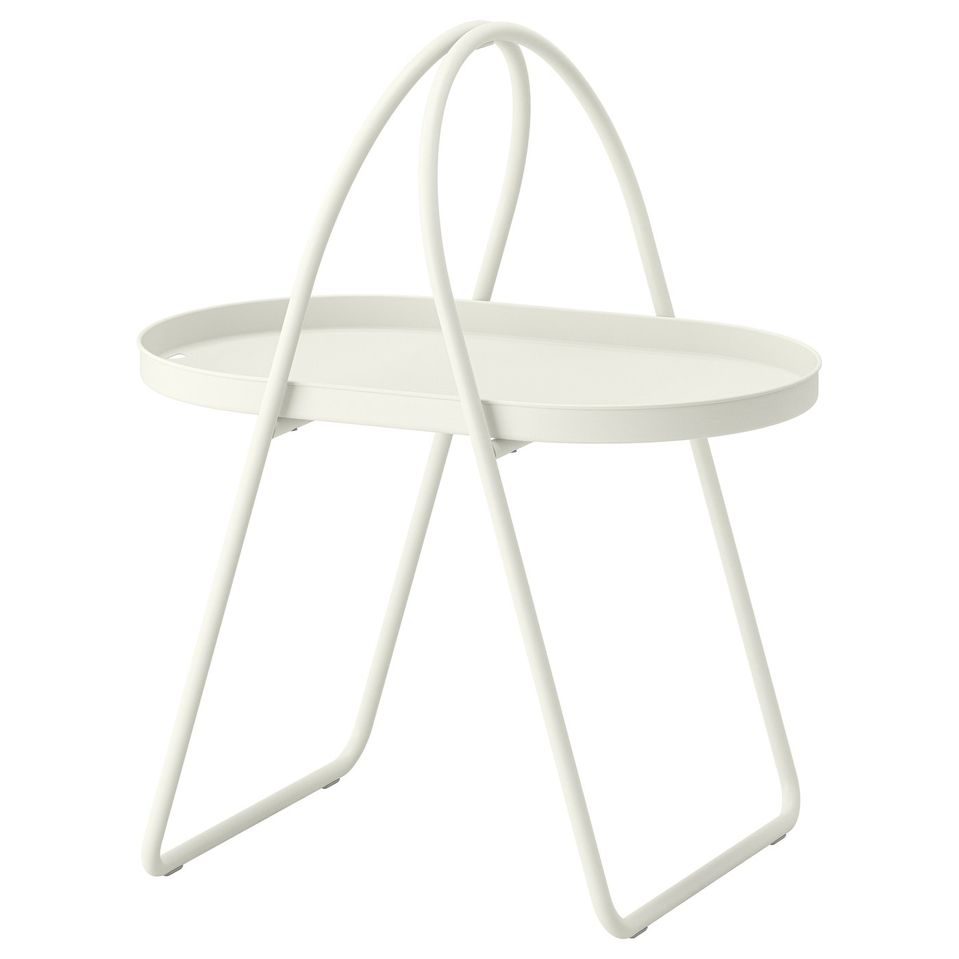 IKEA MÅBÄRSSKÄR soffbord, utomhus inomhus/vit, 61x41 cm