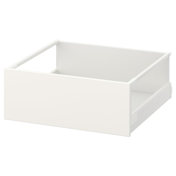 MAXIMERA vit låda, modern design, stålram, med släta kanter, förvaringsorganisatör.