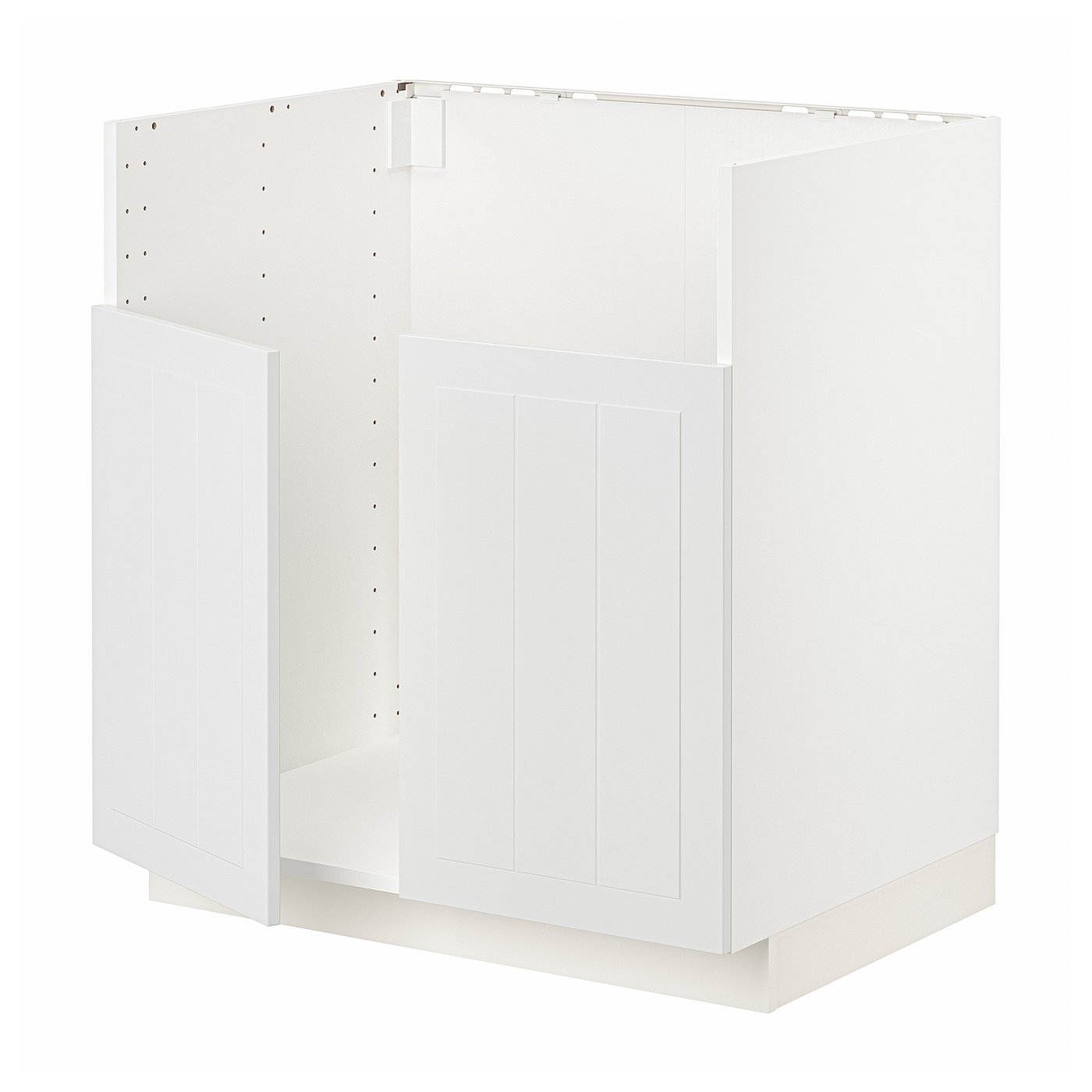 IKEA METOD bänksk f diskhon TALLSJÖN, vit/stensund vit, 80x60 cm