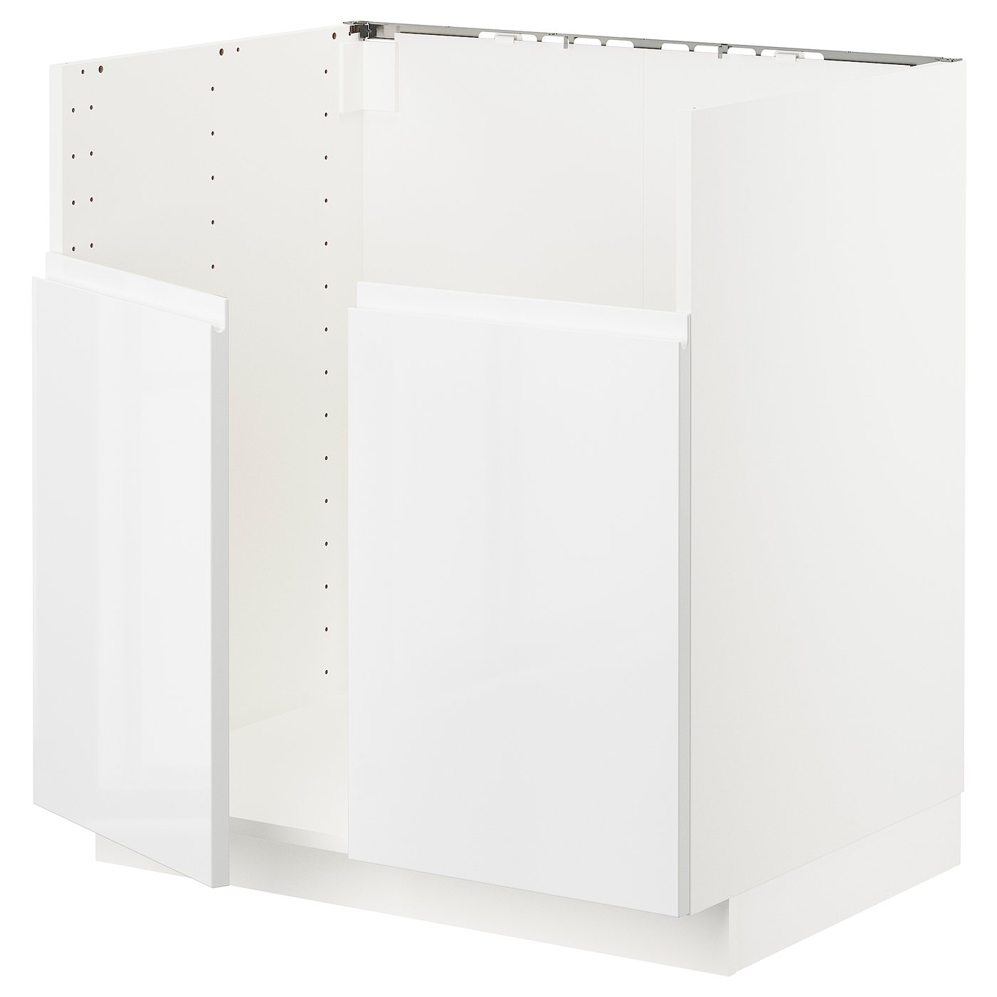 IKEA METOD bänksk f diskhon TALLSJÖN, vit/voxtorp högglans/vit, 80x60 cm