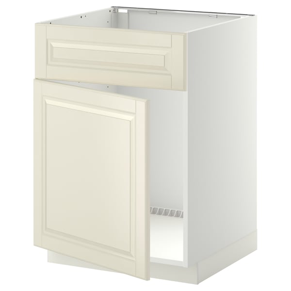 METOD Bänkskåp f diskbänk m dörr/front - vit/Bodbyn off-white 60x60 cm