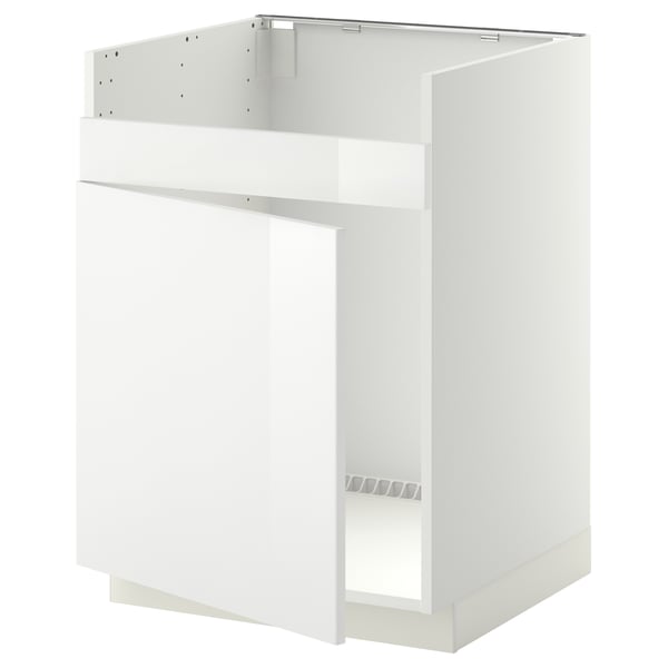 METOD Bänkskåp f diskhon HAVSEN m 1 ho - vit/Ringhult vit 60x60 cm
